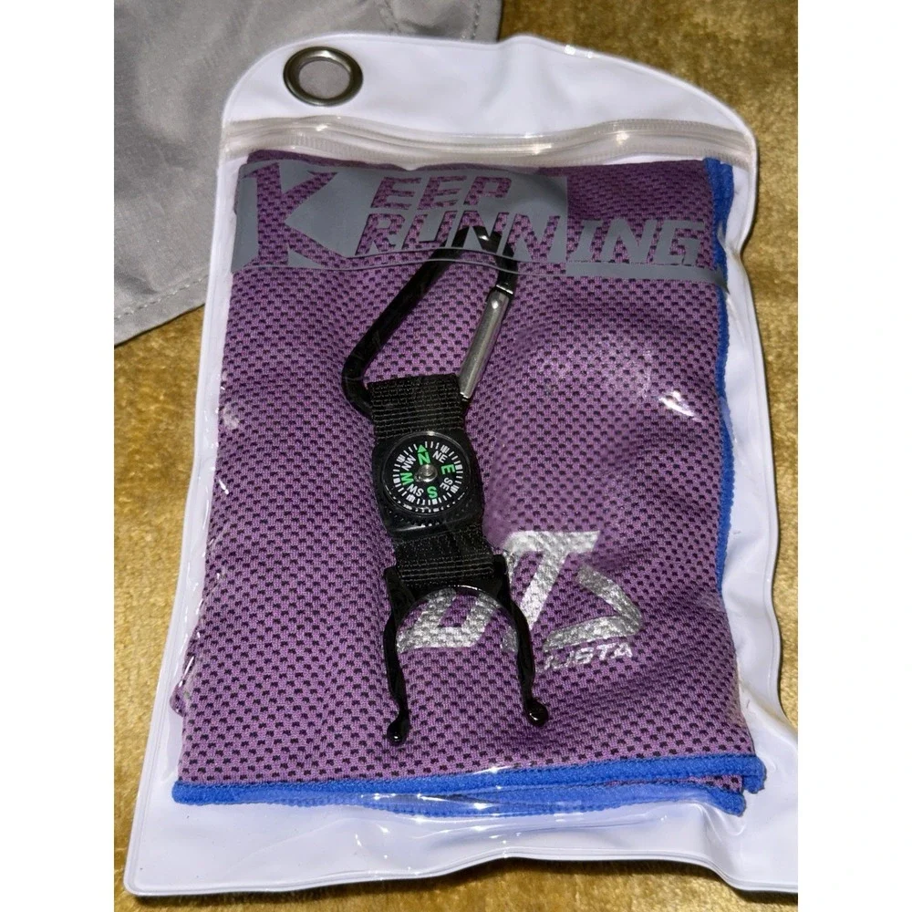 Ever Cooling Sports Towel With Compass And Travel Money Belt